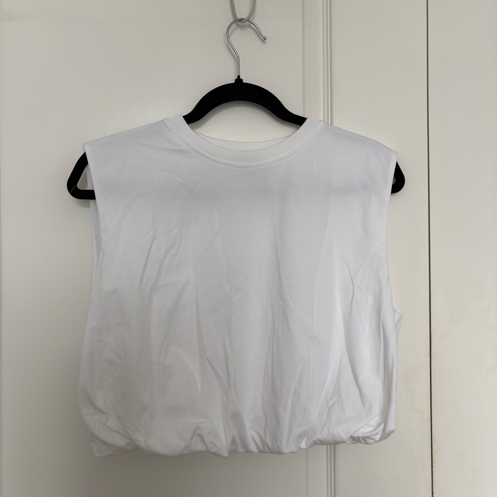 Dynamite Puff White Muscle Tee